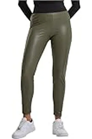 Urban classics Leggings de Mujer, Leggings de Cuero Sintético, Pantalones con Cintura Alta, Cintura Antiestrés, Tallas de XS - 5XL