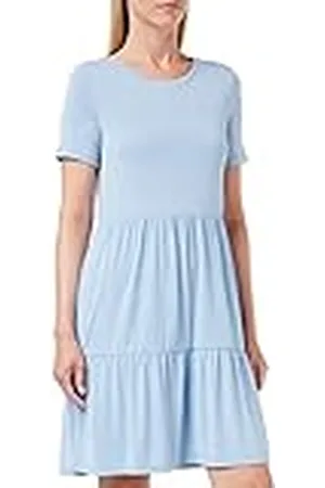 VERO MODA Vmfilli Calia SS Vestido Corto Ga Noos, Campana Azul, XL para Mujer