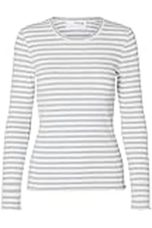 SELECTED Slfanna LS Crew Neck tee Str Noos Camiseta de Manga Larga, , XL Mujeres