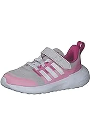 adidas Fortarun 2.0 Cloudfoam Elastic Lace Top Strap Shoes, Zapatillas para Correr Unisex bebé, Grey One/Cloud White/Beam Pink, 21 EU