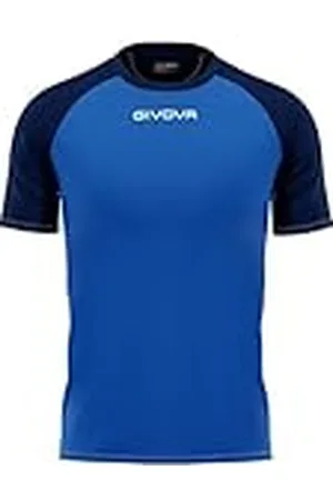 Givova Jefe Camiseta Larga, Hombres, Blanco/Azul, 4XS