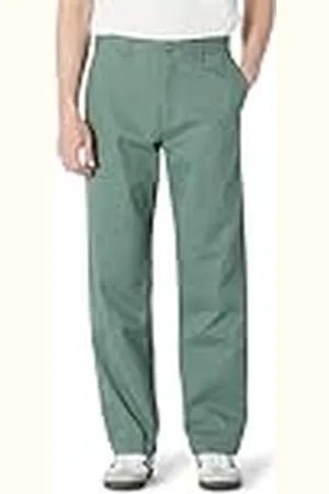 Amazon Pantalón Chino de Algodón de Corte Holgado Hombre, , 28W / 34L