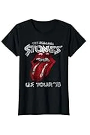The Rolling Stones Camiseta de Gira de EE. UU. 1978 para Mujeres Fans de , Camisa de Manga Larga, Negro, Talla XS