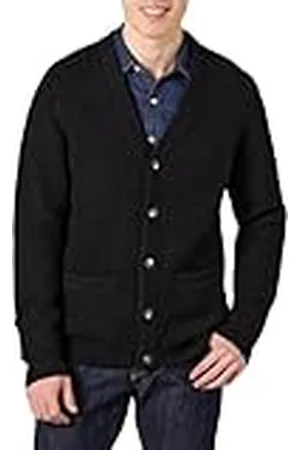Amazon Cárdigan de Manga Larga con Tacto Suave Hombre, , XL