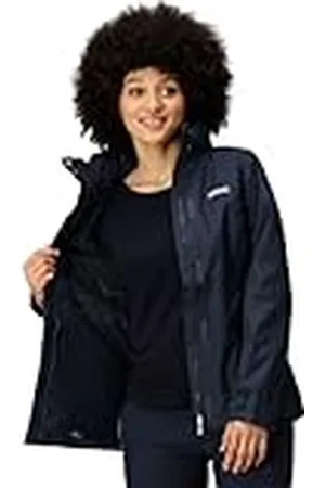 Regatta Daysha Chaqueta Hydrafort Impermeable con Capucha ocultable Jackets Waterproof Shell, Mujer, Navy, 12