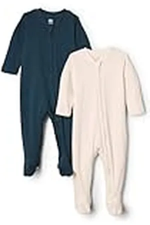 Amazon X Sofia Grainge Pelele de Algodón con Pies para Dormir y Jugar Unisex Bebés, Pack de 2, , 0 meses