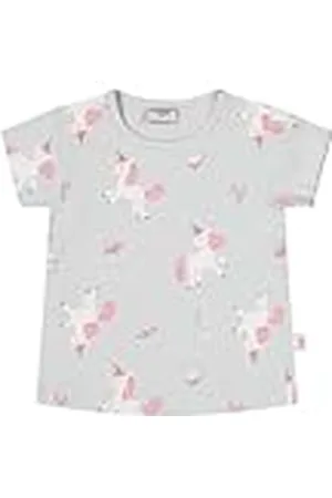 Salt & Pepper BY KIDS PARK Baby Mädchen T-Shirt mit Einhorn AOP aus Slub Jersey Conjunto de Playeras para bebés y niños pequeños, , 74 cm