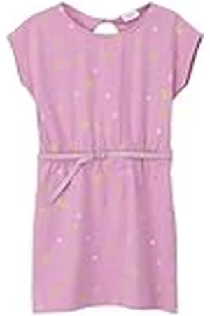 QS by s.Oliver Junior 2142109 Vestido con Estampado Integral, , 110 cm para Niñas