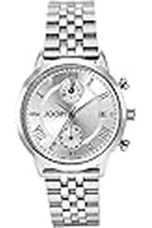 JOOP! Reloj de pulsera para mujer, reloj de cuarzo analógico, con correa de acero inoxidable, dorado, resistente al agua hasta 5 bar, viene en caja de regalo para relojes