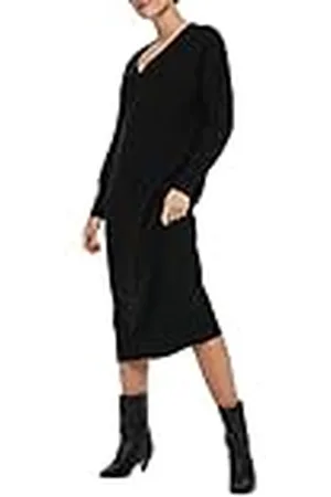 ONLY Onlnew Tessa L/S Midi V-Neck Dress Knt Vestido Largo, , L para Mujer