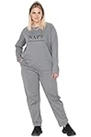 Trendyol Damen 2er-Pack Motto Lange Ärmel Freizeitkleidung Regulär Pyjama-Set in Übergröße Conjunto de Pijama, , XL De Las Mujeres