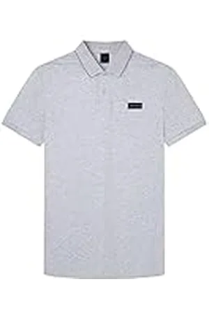 Hackett HS Badge Camisa de Polo, Gris (Gris Hielo), M para Hombre