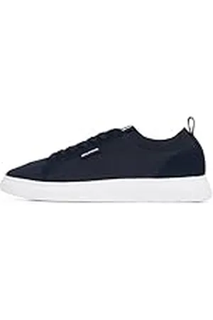 Tommy Hilfiger Sneaker con suela vulcanizada Hombre Light Knit Seasonal elegante, Azul (Desert Sky), 45