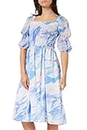 French Connection Dalla Verona Vestido Midi Fruncido Informal, , 34 para Mujer
