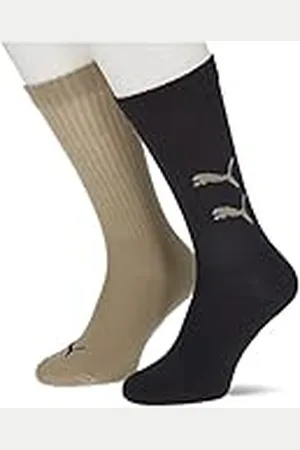 PUMA Graphic Logo Crew Sock Calcetín de tripulación, , 39-42 (Pack de 4) de los Hombres
