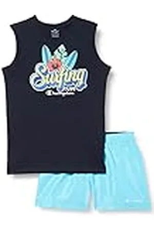 Champion Legacy Back To The Beach Graphic S/L T-Shirt & Beachshorts, traje niños y chicos, , 13-14 anni