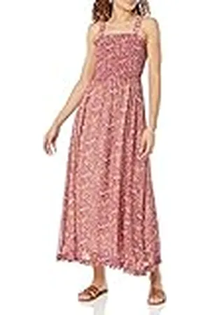 THE DROP Vestido Largo para Mujer, Jaya, Chifón y Corpiño Fruncido, , 5XL Grande