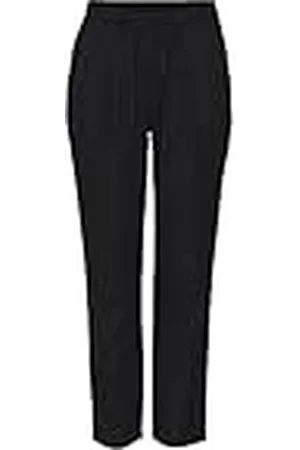 VERO MODA Pantalones de Lino Informales para Mujer Sueltos Pantalones Tobilleros Casuales, Color: , Talla:XS