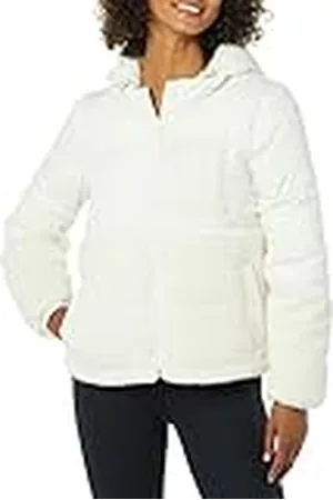 Amazon Chaqueta Acolchada con Cremallera Completa, Capucha y Forro Polar Sherpa Mujer, , S