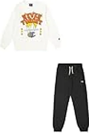 Champion Legacy Play With Graphics B (306914) - Chándal de forro polar Powerblend compacto y ultraligero con cuello redondo