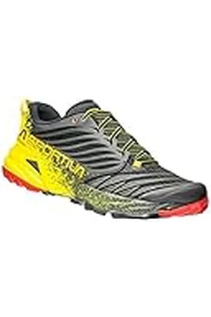 La Sportiva Akasha Trail Running Calzado para Hombre, Multicolor (Red/Black/Yellow), 45.5 EU
