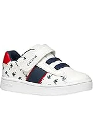 Geox B ECLYPER Boy A, Zapatillas Bebé-Niños, White/Red, 20 EU