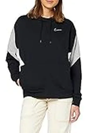 Nike W NSW Po Ft CB Sudadera, Mujer, Black/dk Grey Heather/White, XS
