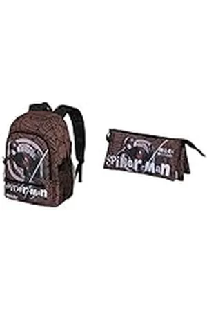 KARACTERMANIA Spiderman Blackspider Mochila Fight + Portatodo Triple FAN 2.0
