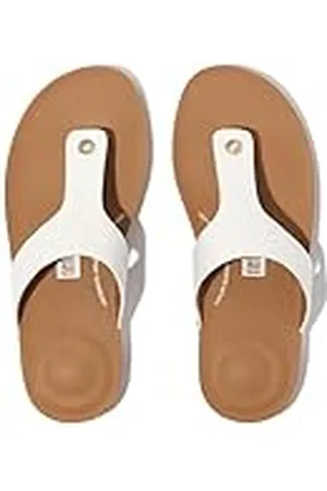 FitFlop Iqushion-Sandalias de Piel, Mujer, White, 39 EU
