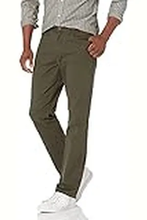 Amazon Pantalón Chino Elástico Cómodo con 5 Bolsillos y de Ajuste Recto (Previamente Goodthreads) Hombre, , 34W / 30L