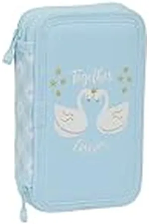 Glowlab CISNES - Estuche Escolar Niño, Estuche con Colores, con 28 Útiles Incluidos, Ideal para Niños de 5 a 14 Años, Cómodo y Versátil, Calidad y Resistencia, 12.5x4x19.5 cm, Color