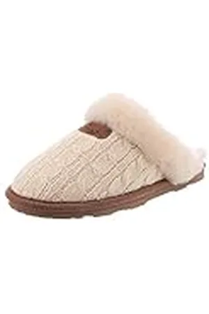 Bearpaw Effie, Pantuflas Mujer, Blanco (Linen 379), 36 EU