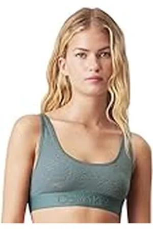 Calvin Klein Mujer Sujetador Tipo Bralette Unlined Tejido elástico, Gris (Blue Performance), M