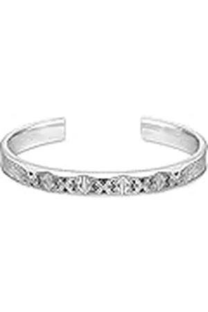 Thomas Sabo Pulsera para hombre con diseño facetado con piedras negras de , de de ley 925 mate y pulida, longitud 19 cm, AR113-643-11-L19, 19 cm, de ley, No es una piedra preciosa