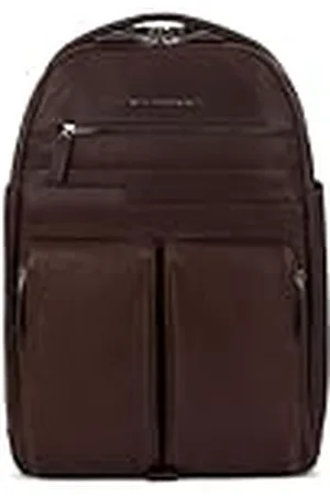 Piquadro Computer and iPad® backpack with loop for wearable tail light, adjustable sternum strap, pocket for bottle and RFID anti-fraud protection, oscuro, , Talla única, 0 unidades