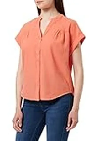 Springfield Camisa Cuello Mao Manga Corta Lino Algodón, , 34 para Mujer