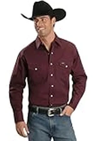 Wrangler Camisa para Hombre, Verde azulado oscuro, LT (Large Tall)