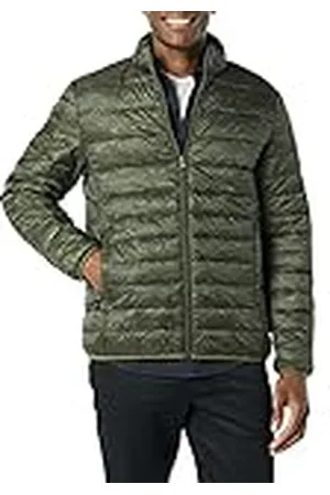 Amazon Chaqueta Acolchada Ligera, Resistente a la Lluvia y Plegable (Disponible en Tallas Grandes y Largos Especiales) Hombre, , XXL Grande Alto