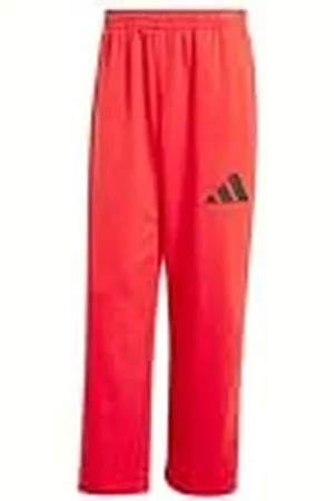 adidas Hombre Essentials Wide Leg Three Bar Pant, Pure Ruby/Black, L