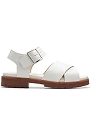 Clarks Orinoco Cross, Sandalia Mujer, White, 38.5 EU