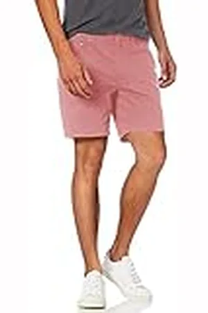 Amazon Pantalón Corto Ajustado en Tejido Elástico con 5 Bolsillos y Entrepierna de 18 cm Hombre, , 30W