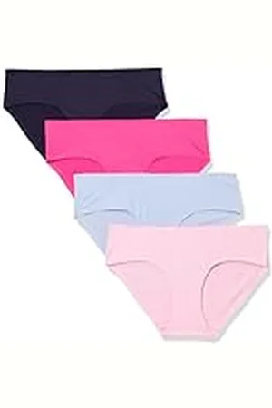 Amazon Ropa Interior Elástica Estilo Hípster sin Costuras Mujer, Pack de 4, , 48
