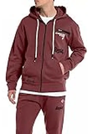 Replay M6706, Sudadera con capucha Hombre, Rojo , XS