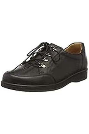 Ganter Sensitiv Karin-k, Zapatos de Cordones Derby Mujer, Negro (Schwarz 0100), 38 EU X-Ancho