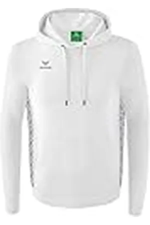 Erima Hombre Essential Team Sudadera con capucha, blanco, XXL