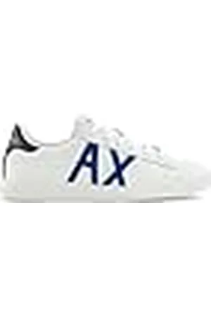 Armani Exchange Logotipo Lateral en Contraste, Piel de acción, Encaje up, Zapatillas Hombre, , 44 EU