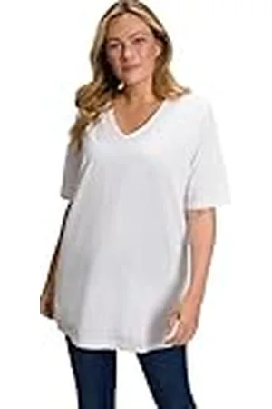 Ulla Popken Camisetas básicas en V para Mujer, , 68 ES/70 ES