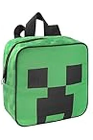 FRANCO COSIMO PANINI Minecraft – Mini Mochila con Correas Acolchadas y Ajustables, Compartimento y Bolsillo Frontal con Cremallera, Mochila para guardería, 26 x 26 x 11 cm – Verde