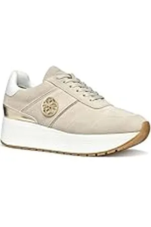 Geox D New KENCY A, Zapatillas Mujer, Lt Taupe/Lt Gold, 37 EU