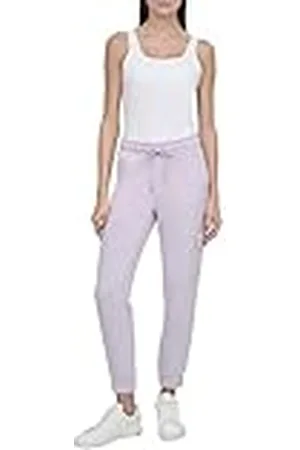 DKNY Mini Stud Logo Slim Fit Cargo Jogger with Pockets Patinador, Orchid, L Mujeres